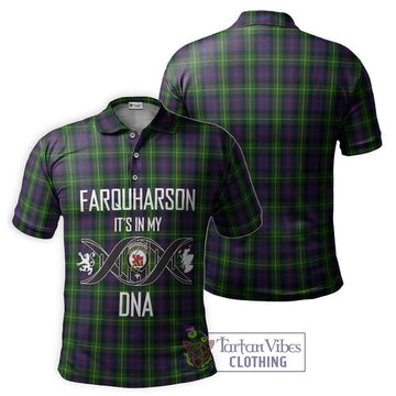 Farquharson Tartan Polo Shirt with Family Crest DNA In Me Style