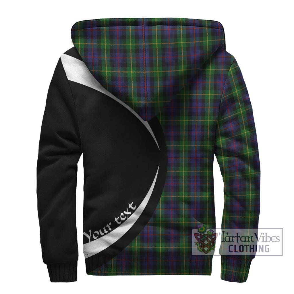 Farquharson Tartan Sherpa Hoodie with Family Crest Circle Style - Tartan Vibes Clothing