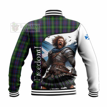 Farquharson Crest Tartan Baseball Jacket Inspired by the Freedom of Scottish Warrior