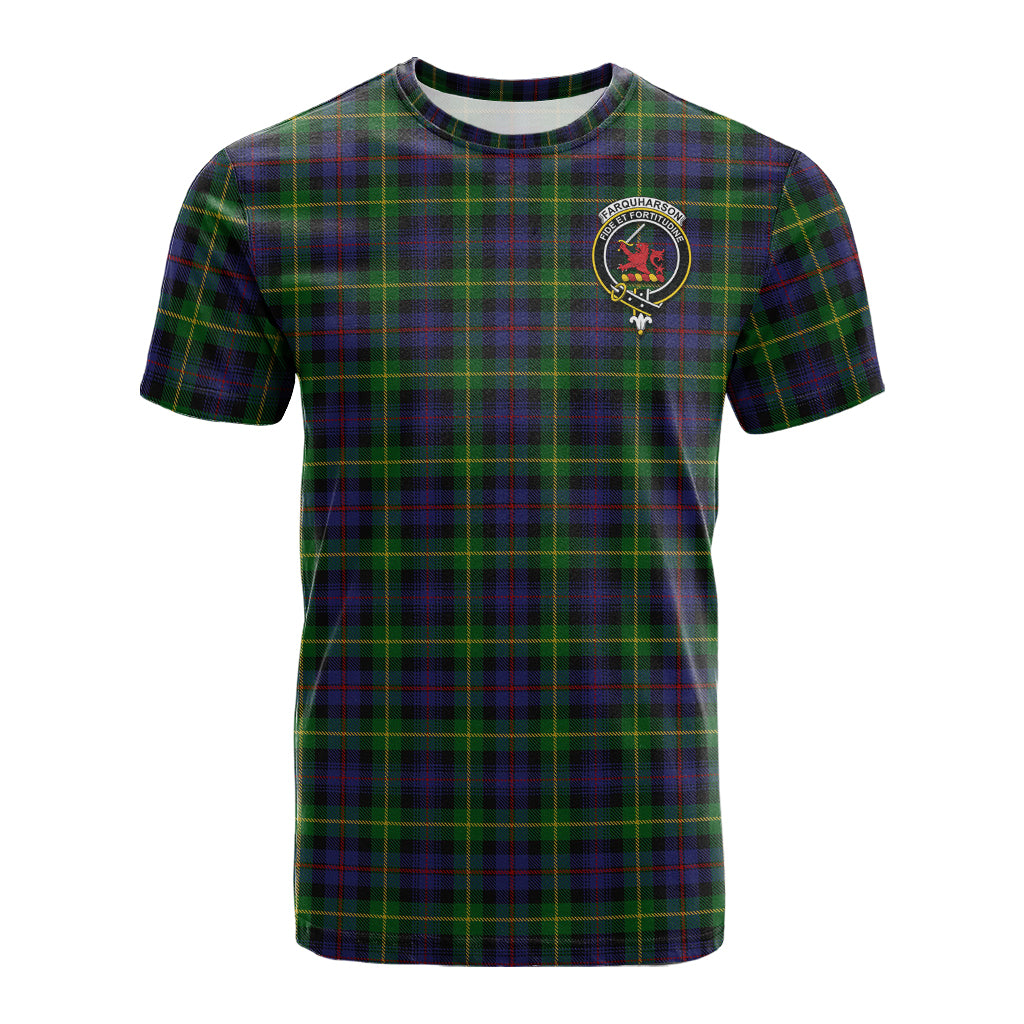 Farquharson Tartan T-Shirt with Family Crest - Tartan Vibes Clothing