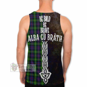 Farquharson Tartan Family Crest Men's Tank Top Alba Gu Brath Be Brave Lion Ancient Style - Tartan Vibes Clothing