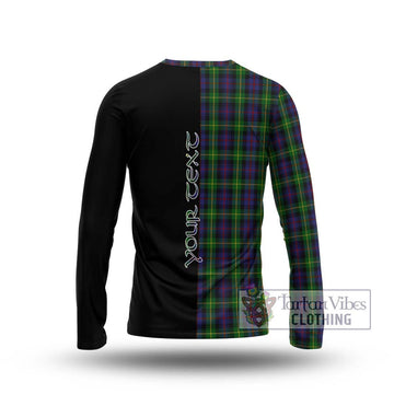 Farquharson Tartan Long Sleeve T-Shirt with Family Crest and Half Of Me Style