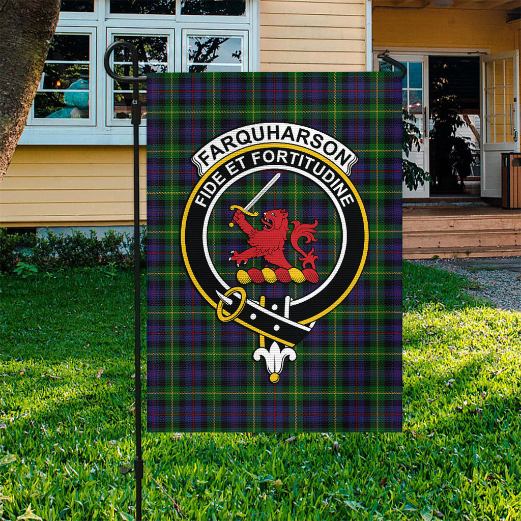 Farquharson Tartan Flag with Family Crest - Tartan Vibes Clothing