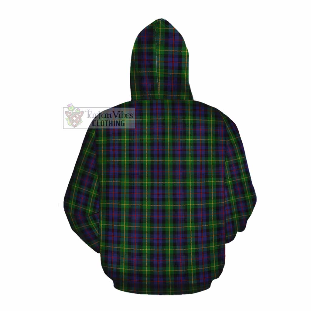 Tartan Vibes Clothing Farquharson Tartan Cotton Hoodie with Family Crest DNA In Me Style