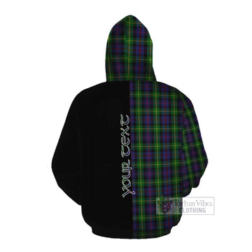 Farquharson Tartan Cotton Hoodie with Family Crest and Half Of Me Style