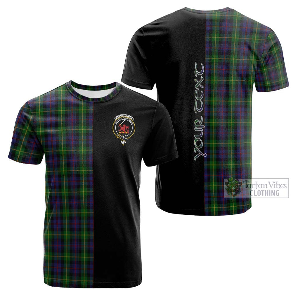 Tartan Vibes Clothing Farquharson Tartan Cotton T-shirt with Family Crest and Half Of Me Style