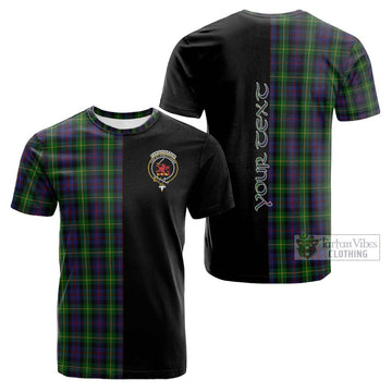 Farquharson Tartan Cotton T-shirt with Family Crest and Half Of Me Style