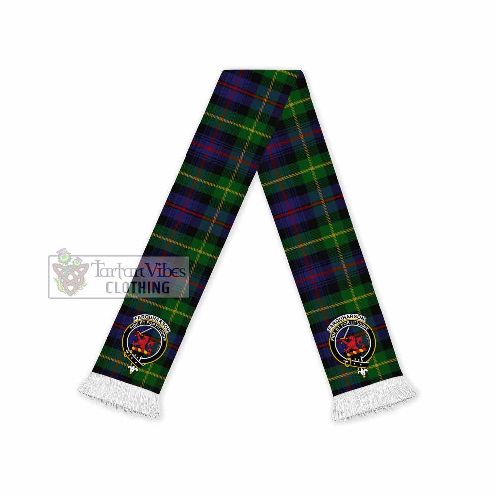 Farquharson Tartan Ruffneck Scarf with Family Crest - Tartan Vibes Clothing