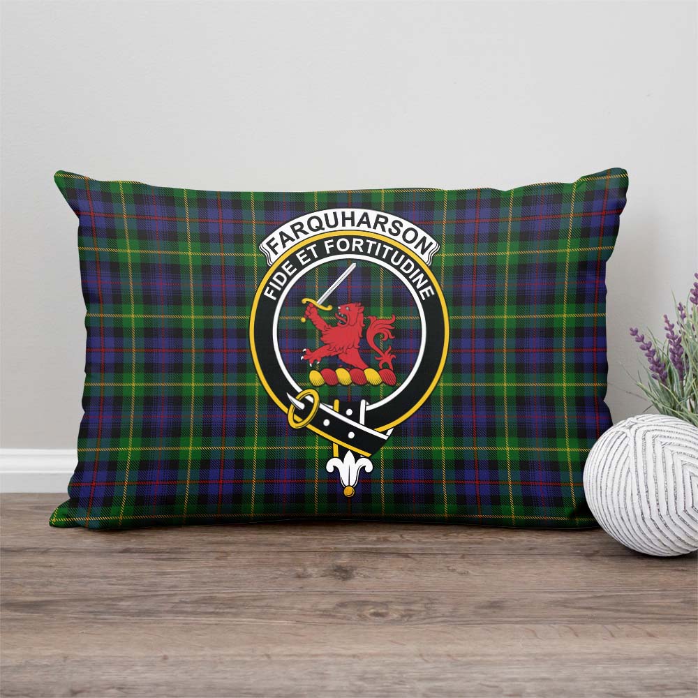 Farquharson Tartan Pillow Cover with Family Crest Rectangle Pillow Cover - Tartanvibesclothing