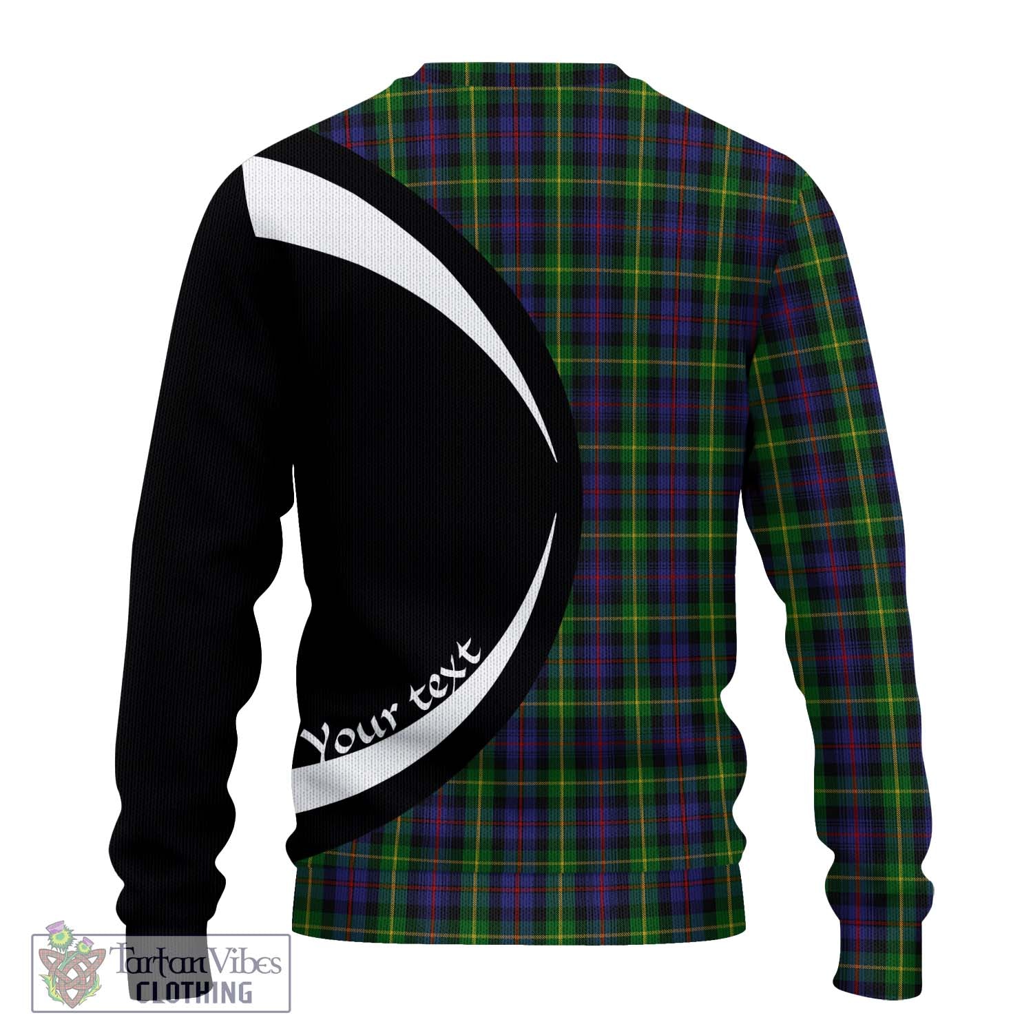 Farquharson Tartan Ugly Sweater with Family Crest Circle Style - Tartan Vibes Clothing