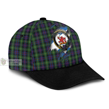 Farquharson Tartan Classic Cap with Family Crest In Me Style