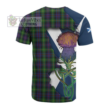 Farquharson Tartan Family Crest Cotton T-shirt Scottish Thistle Celtic Inspired - Tartan Vibes Clothing