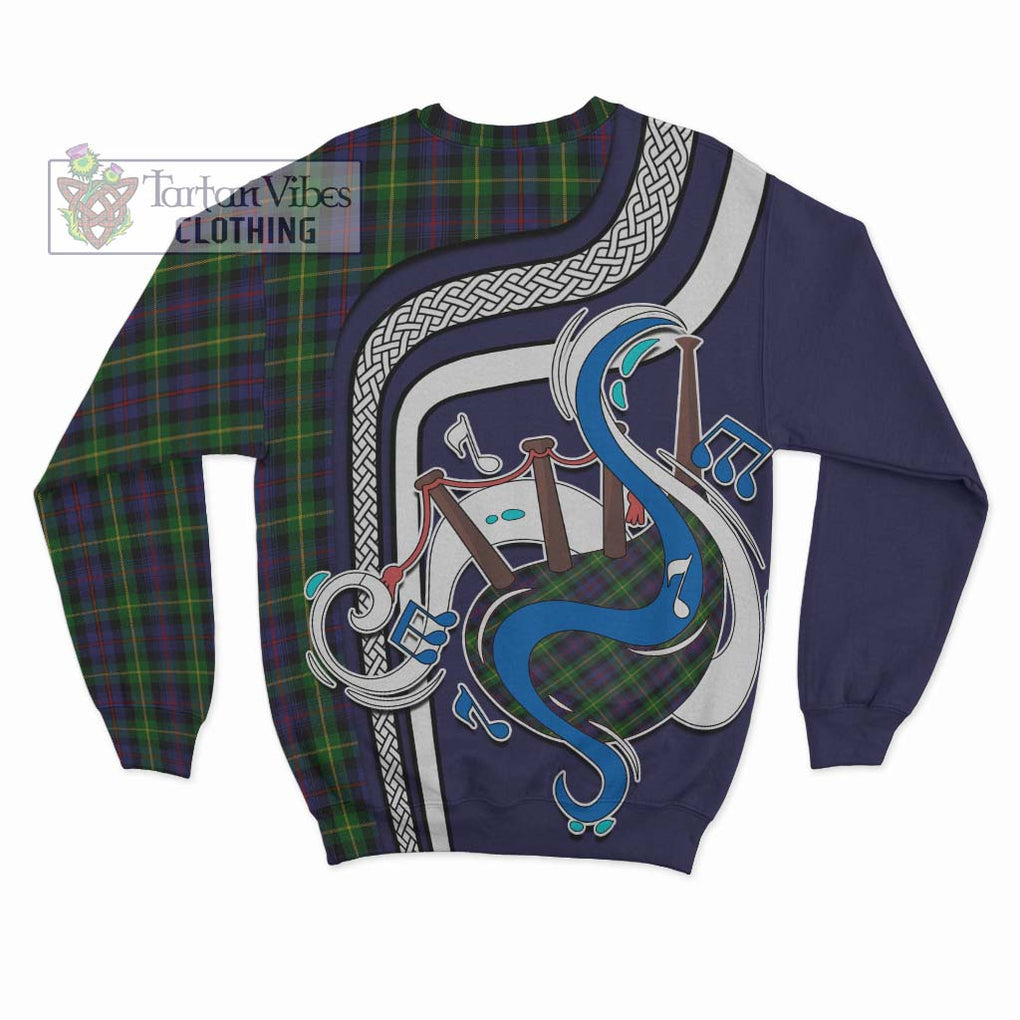 Farquharson Tartan Sweatshirt with Epic Bagpipe Style - Tartanvibesclothing Shop