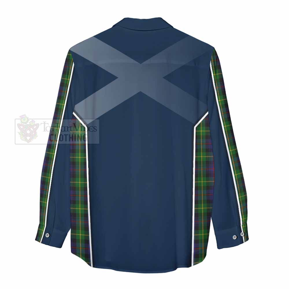 Tartan Vibes Clothing Farquharson Tartan Women's Casual Shirt with Family Crest and Lion Rampant Vibes Sport Style