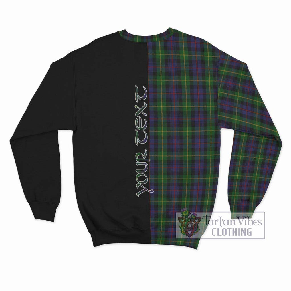 Farquharson Tartan Sweatshirt with Family Crest and Half Of Me Style - Tartanvibesclothing Shop