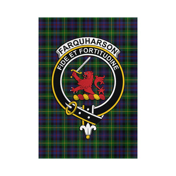 Farquharson Tartan Garden Flag with Family Crest - Tartan Vibes Clothing