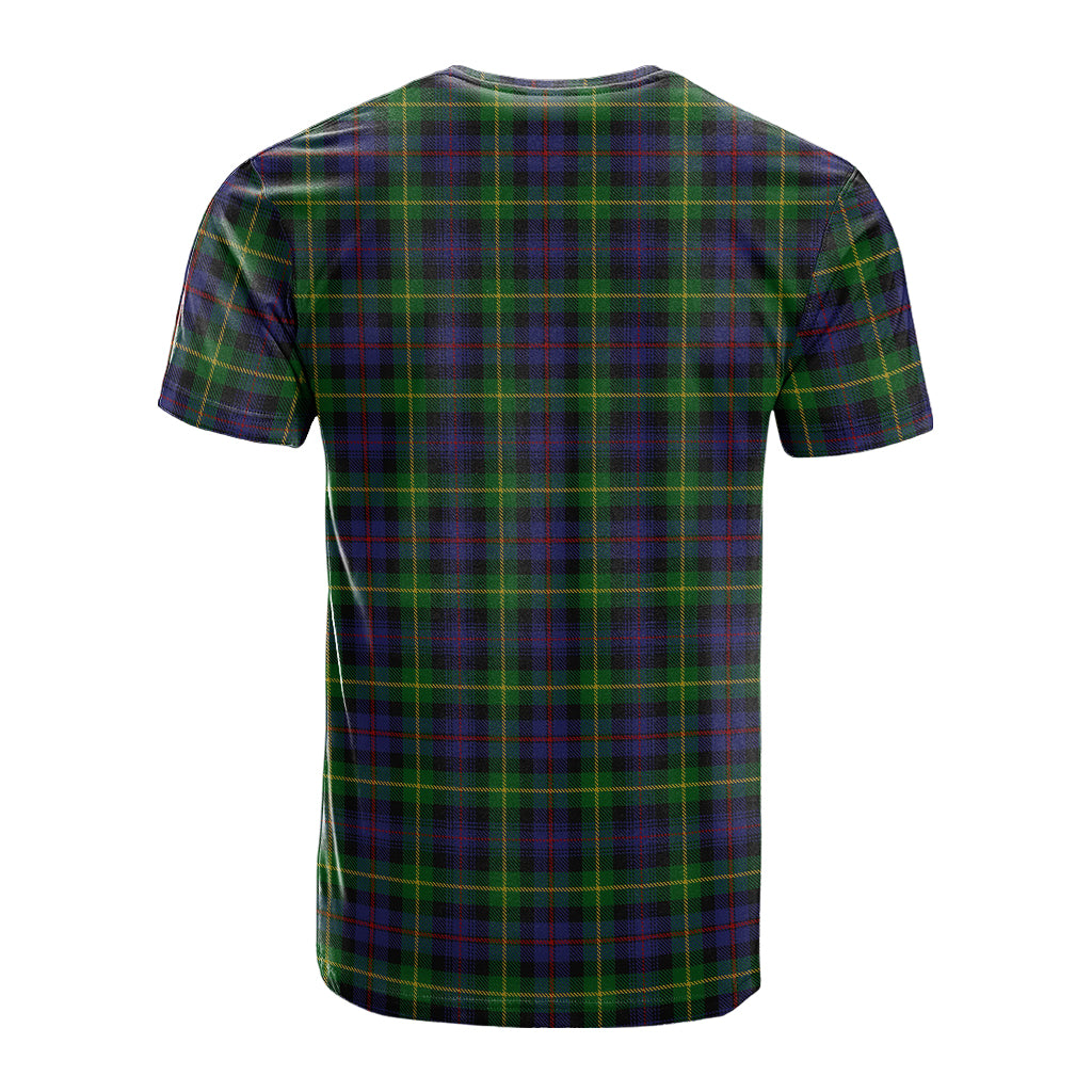 Farquharson Tartan T-Shirt with Family Crest - Tartan Vibes Clothing