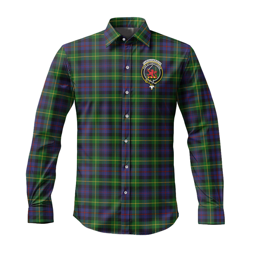 farquharson-tartan-long-sleeve-button-up-shirt-with-family-crest