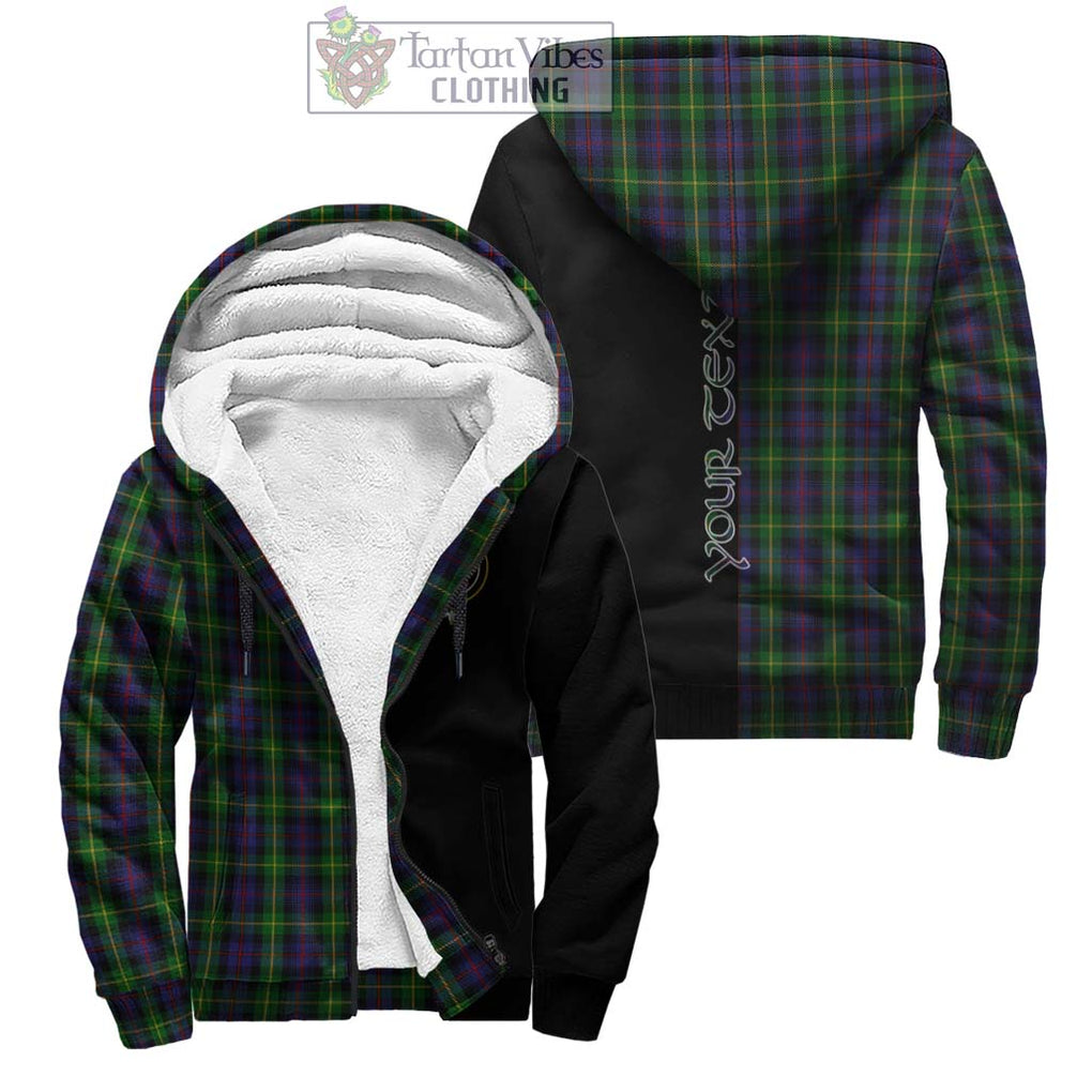 Farquharson Tartan Sherpa Hoodie with Family Crest and Half Of Me Style Unisex - Tartanvibesclothing Shop