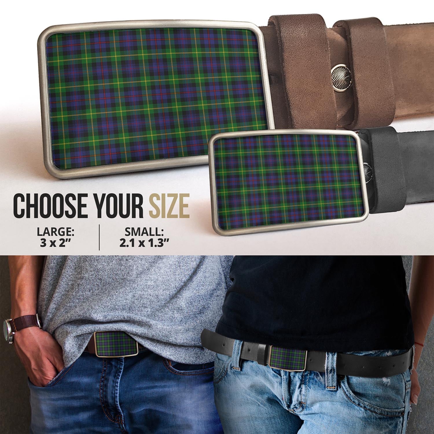 Farquharson Tartan Belt Buckles - Tartan Vibes Clothing