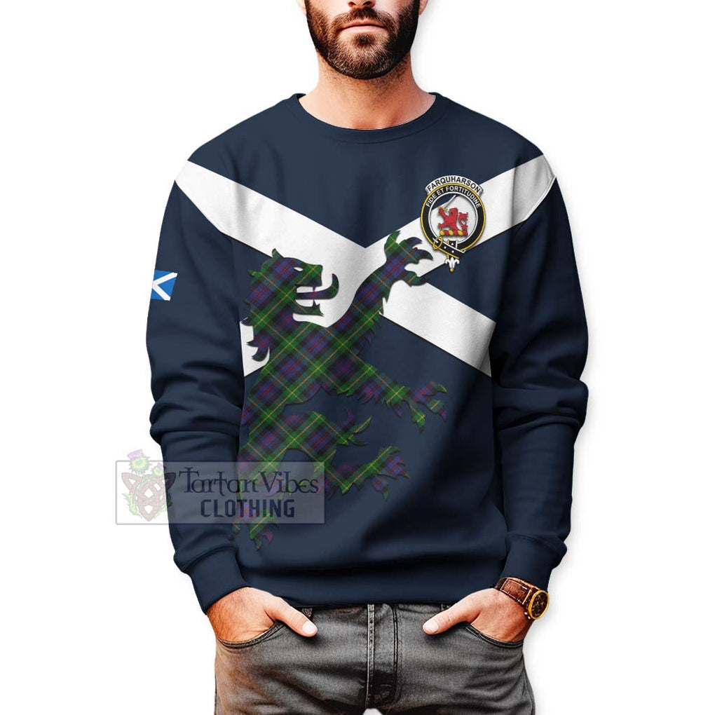 Tartan Vibes Clothing Farquharson Tartan Lion Rampant Sweatshirt – Proudly Display Your Heritage with Alba Gu Brath and Clan Name