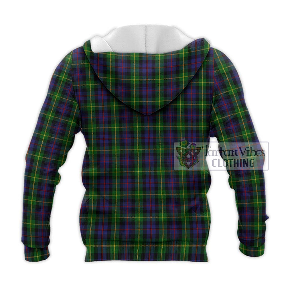 Farquharson Tartan Knitted Hoodie with Family Crest DNA In Me Style - Tartanvibesclothing Shop