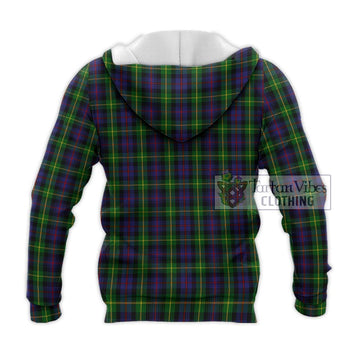 Farquharson Tartan Knitted Hoodie with Family Crest DNA In Me Style