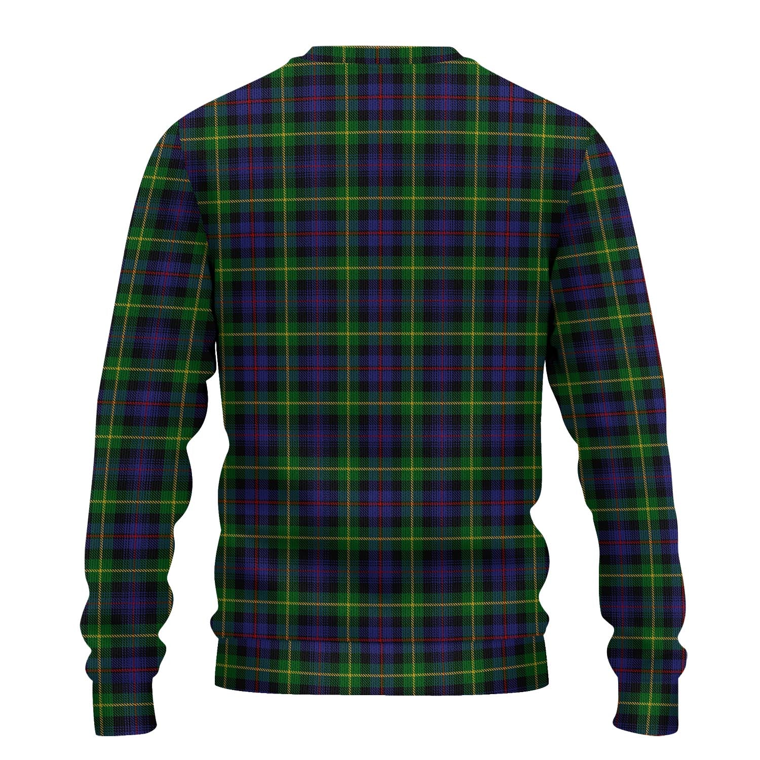 Farquharson Tartan Knitted Sweater with Family Crest - Tartanvibesclothing