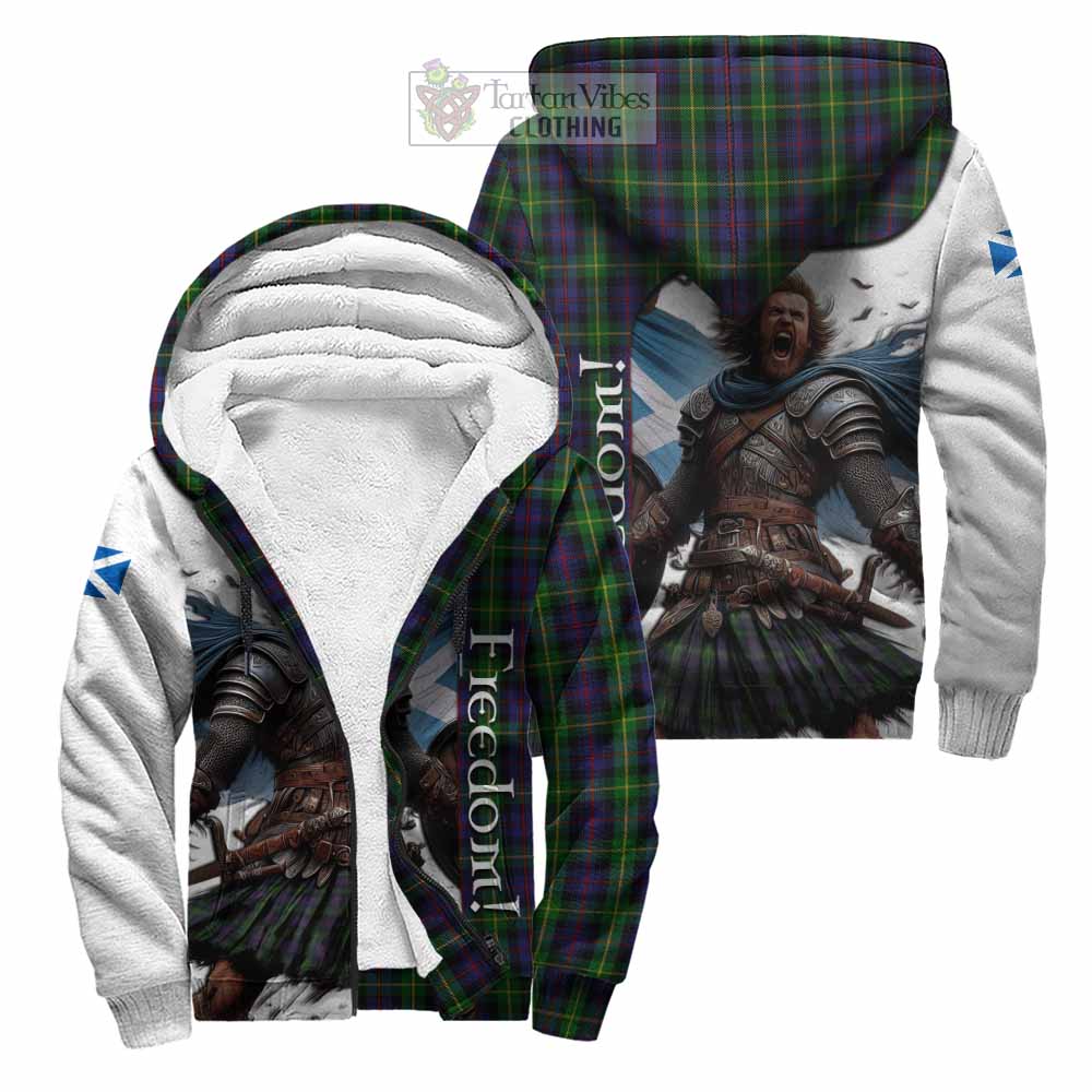 Tartan Vibes Clothing Farquharson Crest Tartan Sherpa Hoodie Inspired by the Freedom of Scottish Warrior