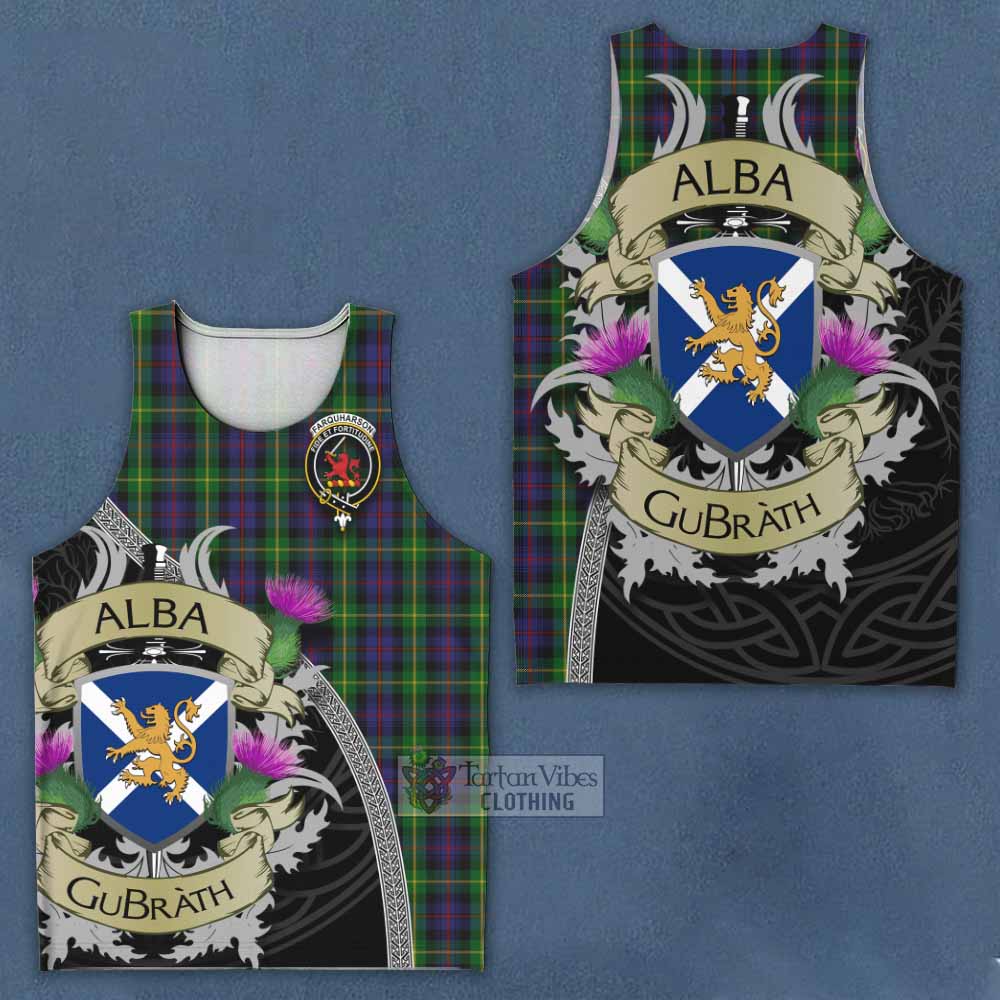 Farquharson Tartan Family Crest Men's Tank Top Lion Rampant Royal Thistle Shield Celtic Inspired - Tartan Vibes Clothing