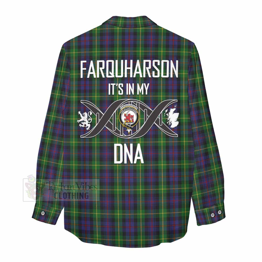 Tartan Vibes Clothing Farquharson Tartan Women's Casual Shirt with Family Crest DNA In Me Style