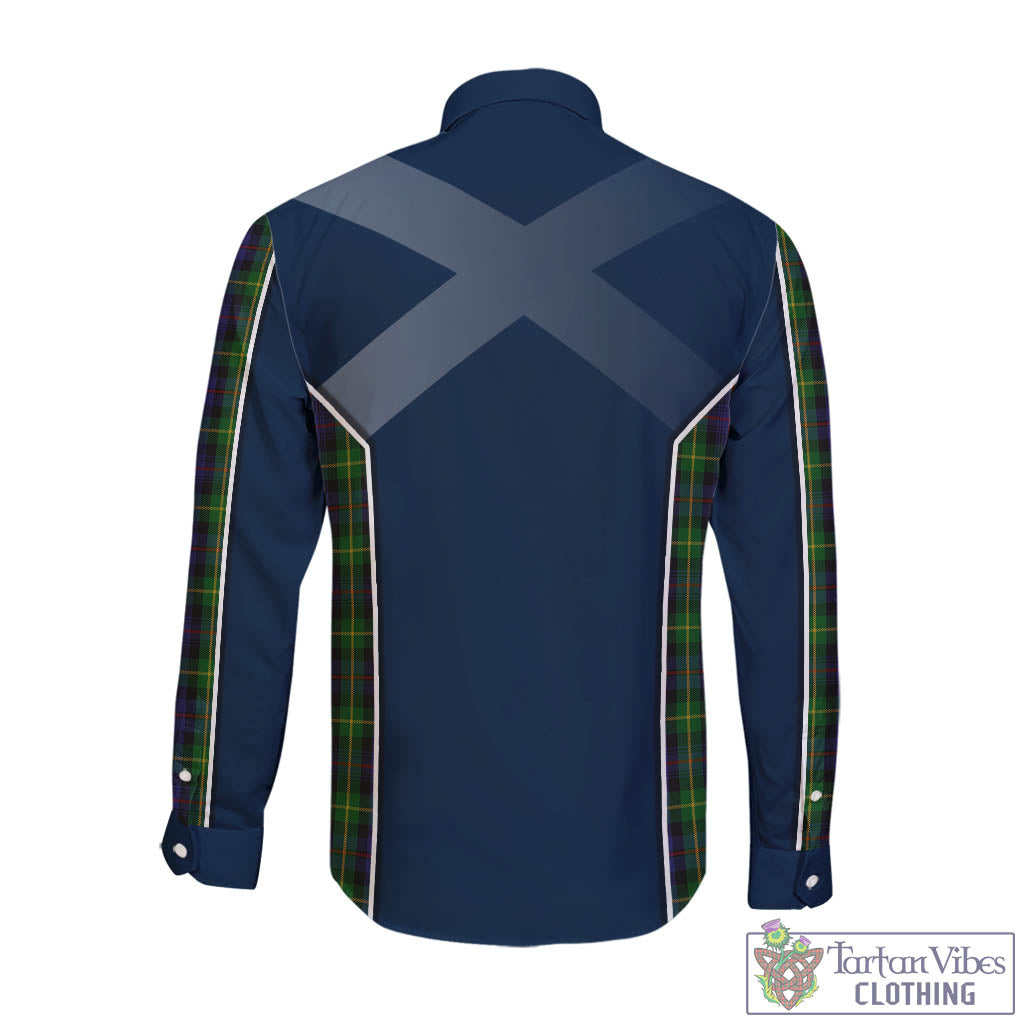 Tartan Vibes Clothing Farquharson Tartan Long Sleeve Button Up Shirt with Family Crest and Lion Rampant Vibes Sport Style