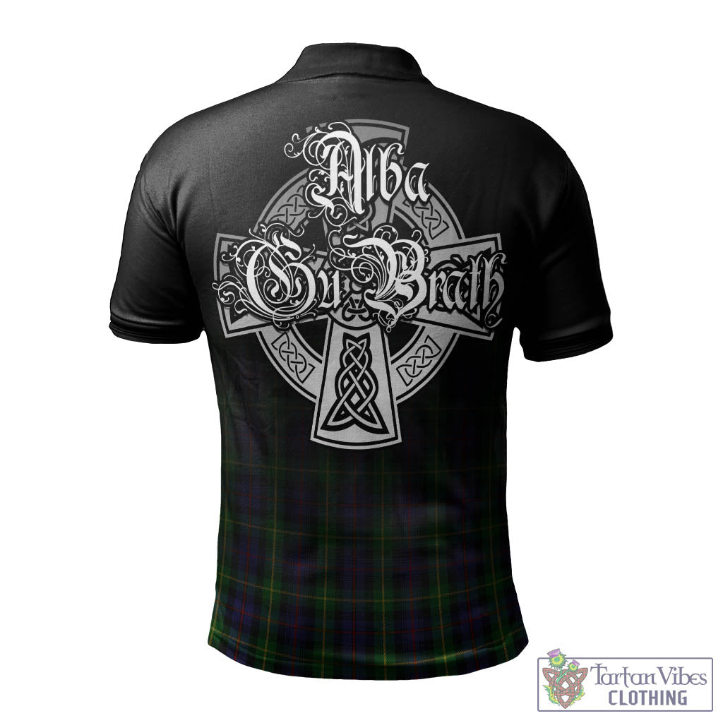 Tartan Vibes Clothing Farquharson Tartan Polo Shirt Featuring Alba Gu Brath Family Crest Celtic Inspired