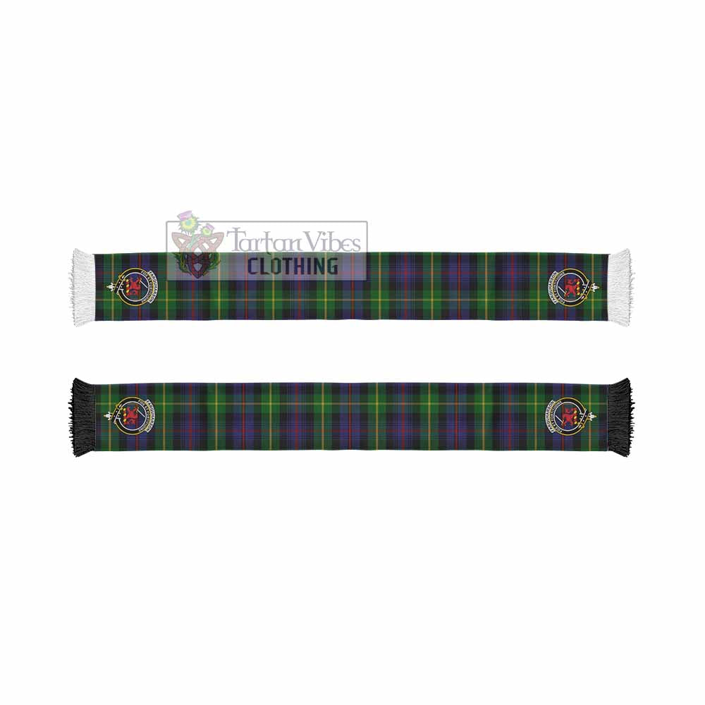 Farquharson Tartan Ruffneck Scarf with Family Crest - Tartan Vibes Clothing