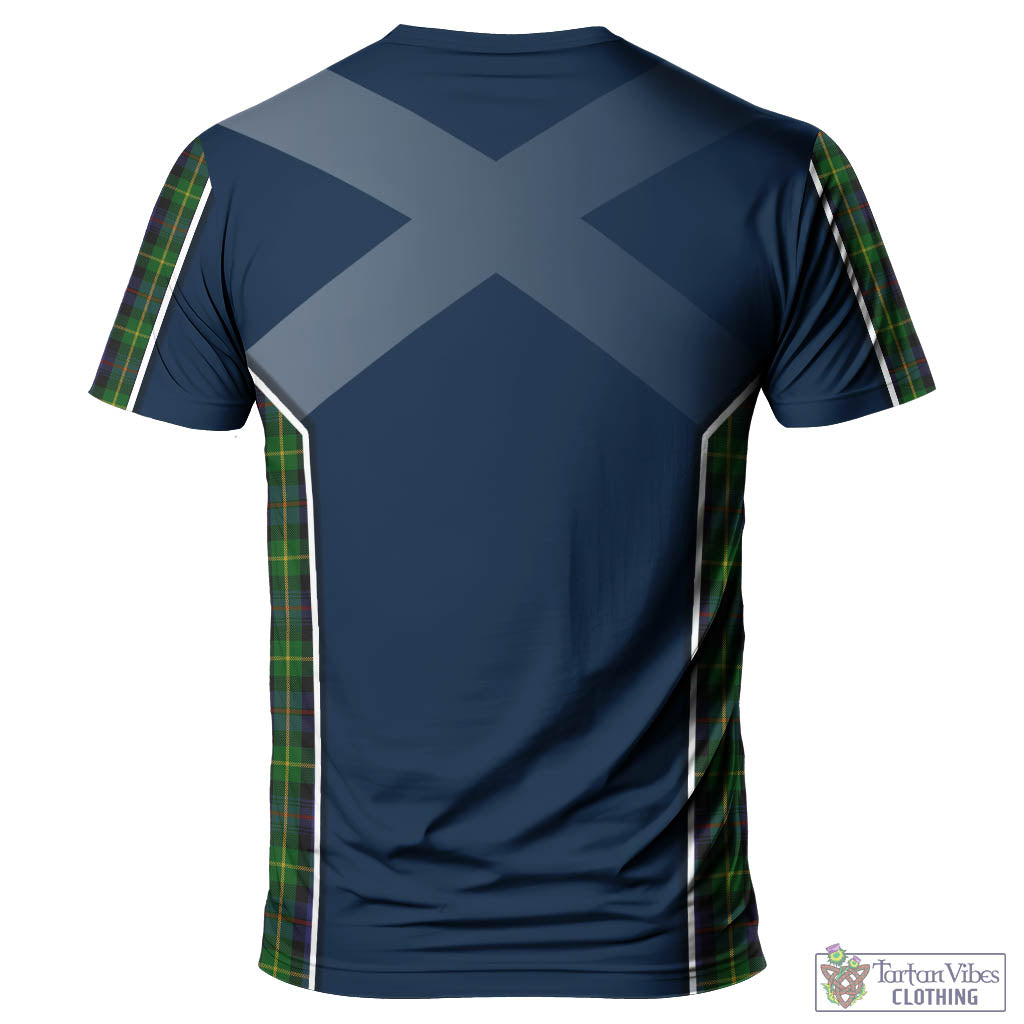 Tartan Vibes Clothing Farquharson Tartan T-Shirt with Family Crest and Scottish Thistle Vibes Sport Style