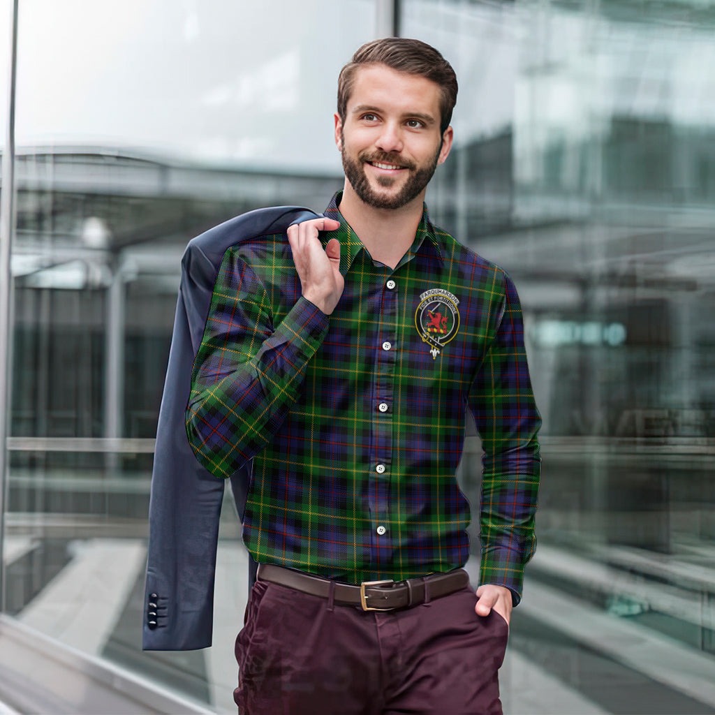 farquharson-tartan-long-sleeve-button-up-shirt-with-family-crest