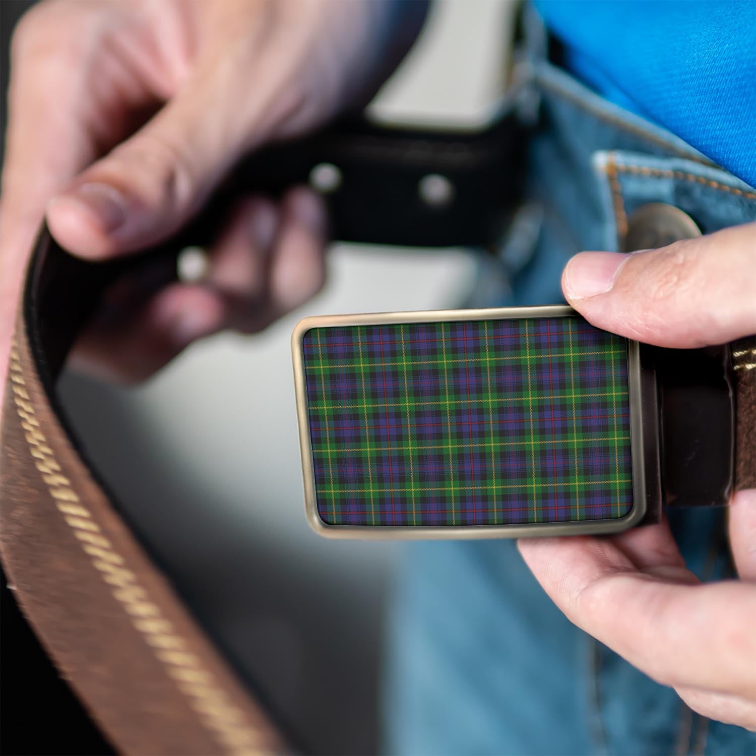 Farquharson Tartan Belt Buckles - Tartan Vibes Clothing