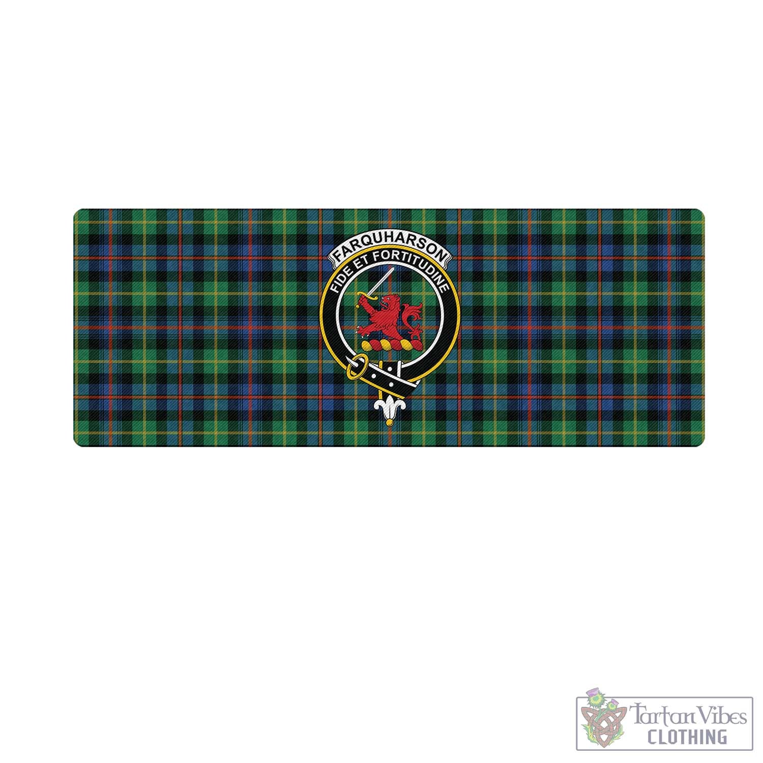 Tartan Vibes Clothing Farquharson Ancient Tartan Mouse Pad with Family Crest