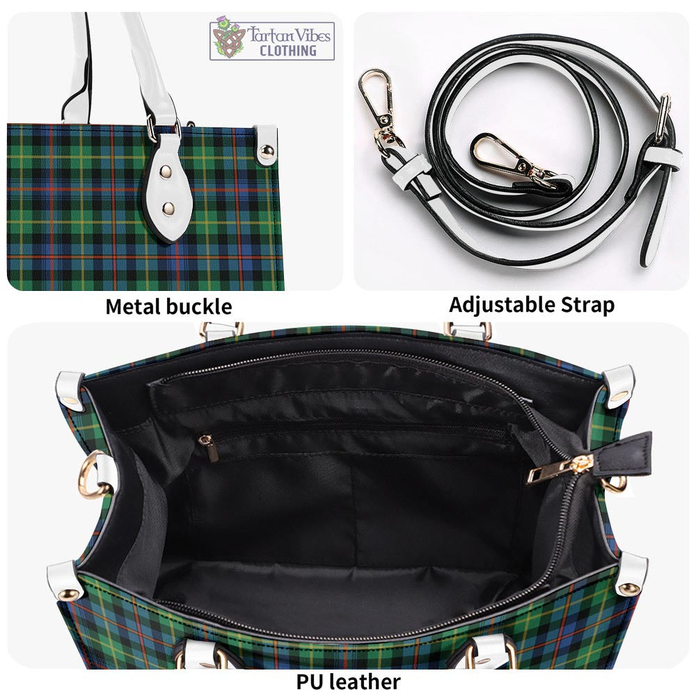 Tartan Vibes Clothing Farquharson Ancient Tartan Luxury Leather Handbags