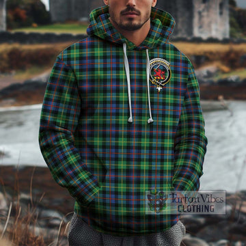 Farquharson Ancient Tartan Cotton Hoodie with Family Crest