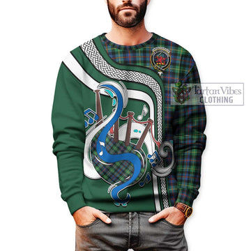 Farquharson Ancient Tartan Sweatshirt with Epic Bagpipe Style