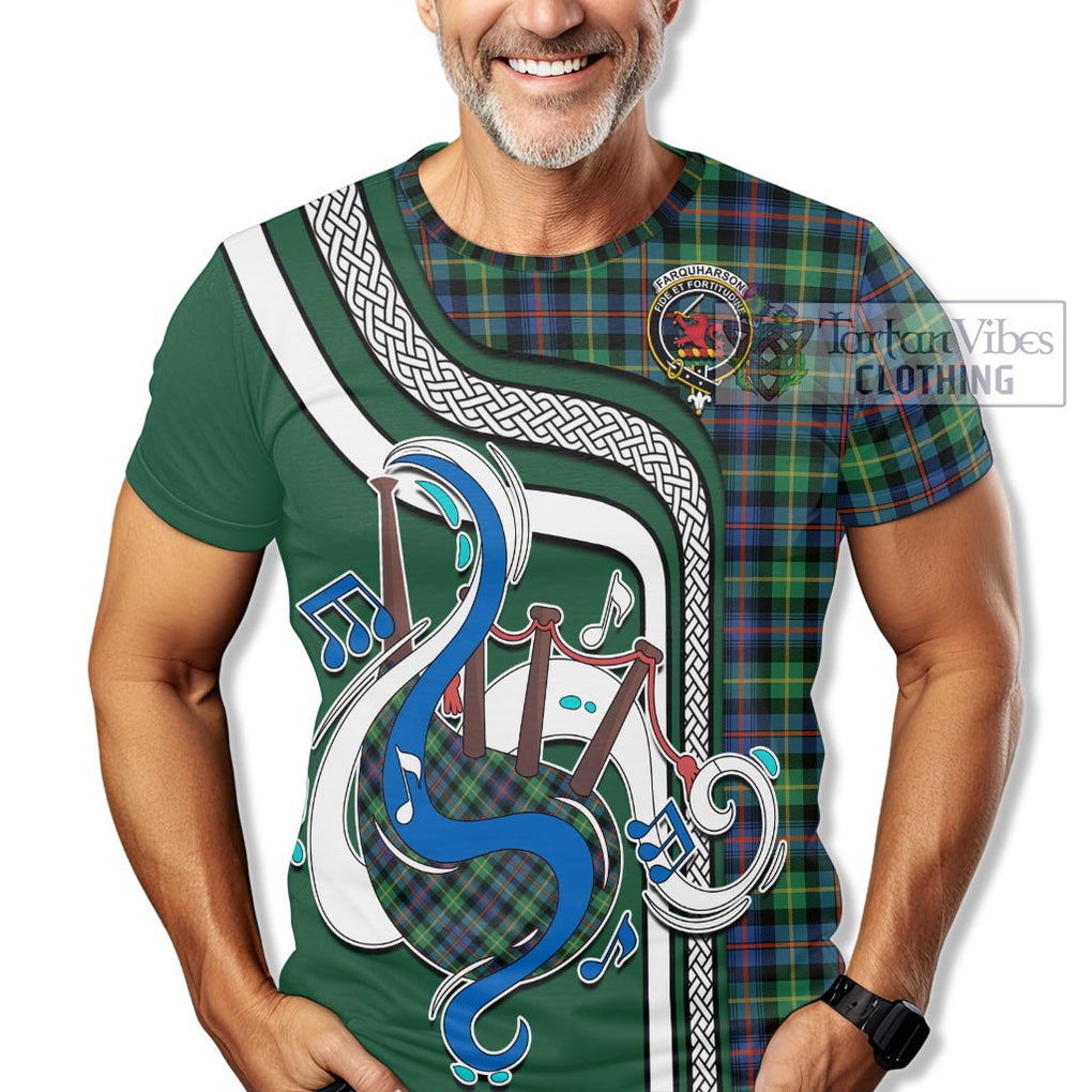 Farquharson Ancient Tartan T-Shirt with Epic Bagpipe Style Kid's Shirt - Tartanvibesclothing Shop