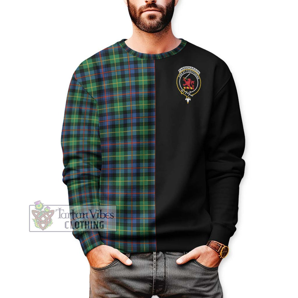 Farquharson Ancient Tartan Sweatshirt with Family Crest and Half Of Me Style Unisex - Tartanvibesclothing Shop