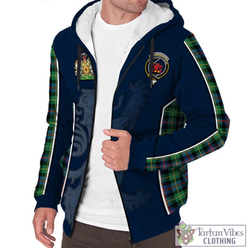 Farquharson Ancient Tartan Sherpa Hoodie with Family Crest and Lion Rampant Vibes Sport Style