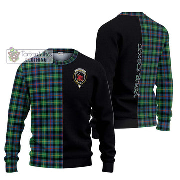 Farquharson Ancient Tartan Ugly Sweater with Family Crest and Half Of Me Style