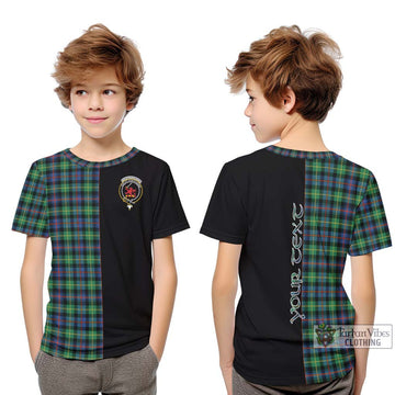 Farquharson Ancient Tartan Kid T-Shirt with Family Crest and Half Of Me Style