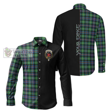 Farquharson Ancient Tartan Long Sleeve Button Shirt with Family Crest and Half Of Me Style