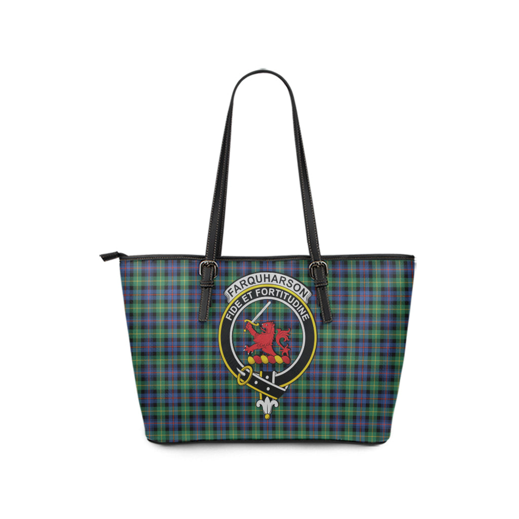 farquharson-ancient-tartan-leather-tote-bag-with-family-crest