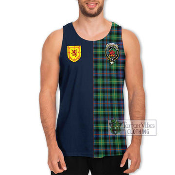 Farquharson Ancient Tartan Men's Tank Top Alba with Scottish Lion Royal Arm Half Style