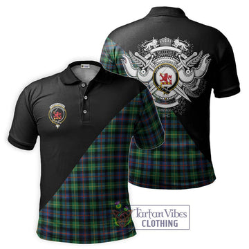 Farquharson Ancient Tartan Polo Shirt with Family Crest and Military Logo Style